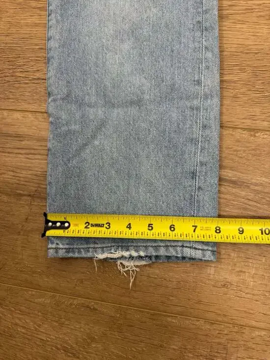 Madewell Low-Slung Straight Jeans 26P Crossover Button Fly Light Wash - Picture 12 of 12